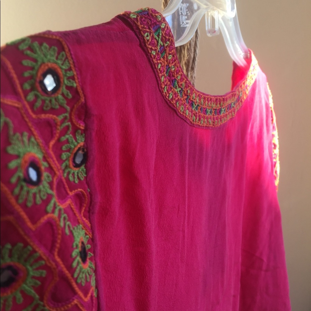 Silk short sleeve Blouse.